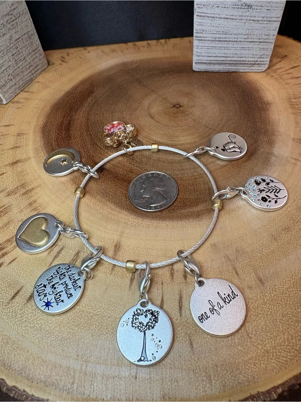 Vintage Silver Charm Bracelet with Red Accent Minnie Charm♥️ - Picture 11 of 12